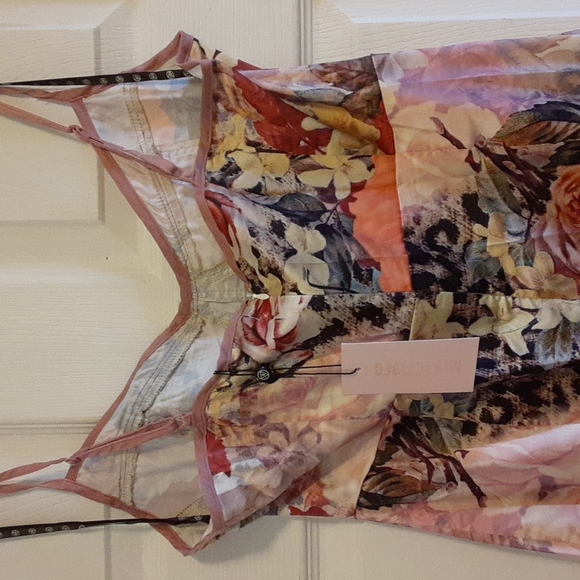 NWT Floral Animal Print Satin Corset Bodycon Midi - Picture 8 of 12